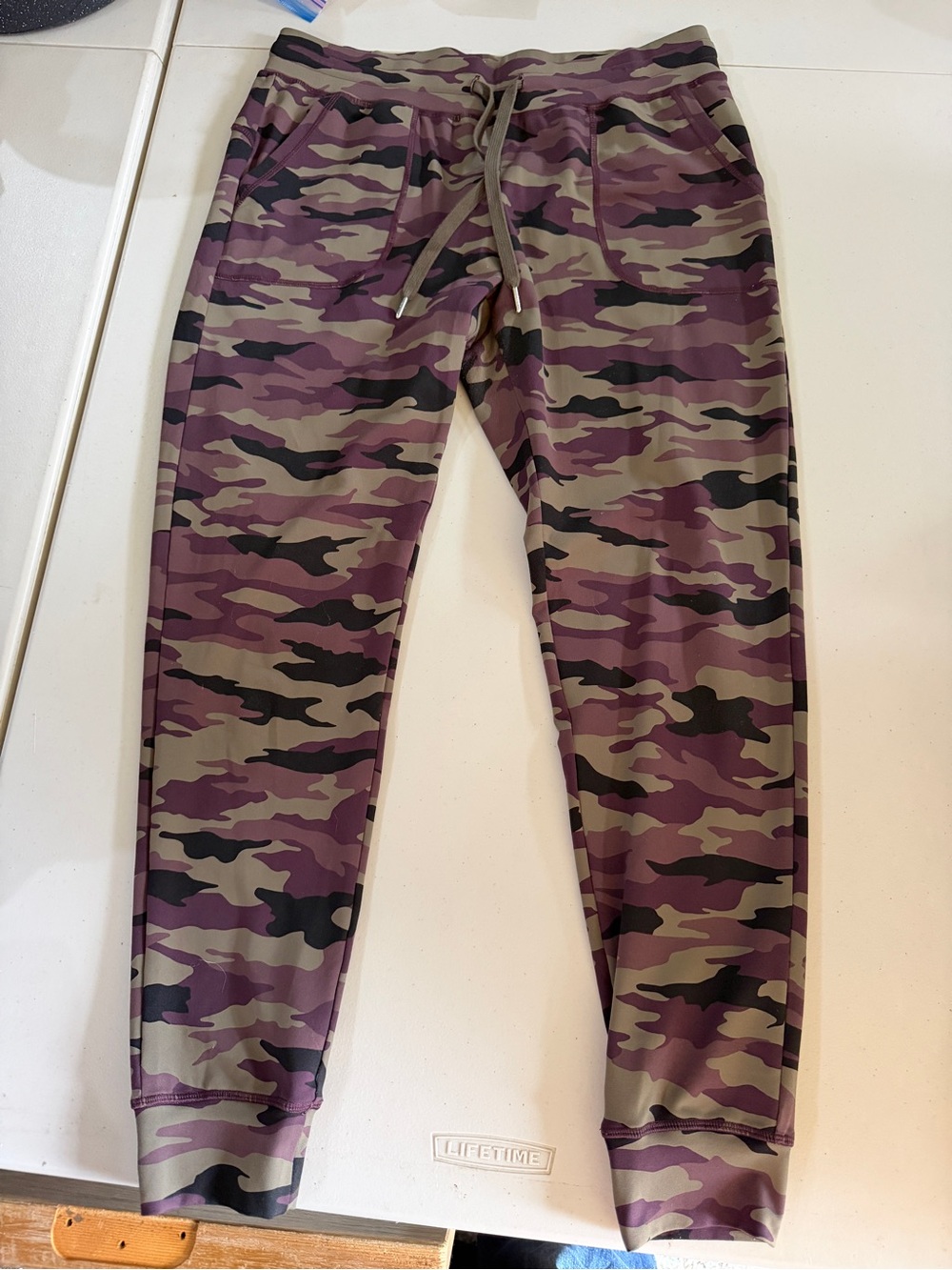Zyia Camouflage Jogger Pants - Purple & Olive